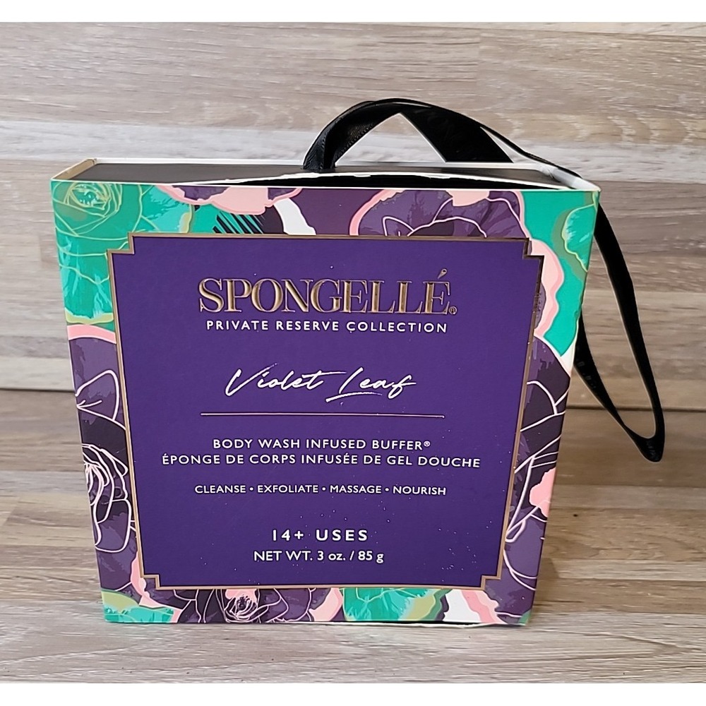 1 Spongelle Private Reserve Violet Leaf Body Wash Infused Buffer 14+‎ Washes!